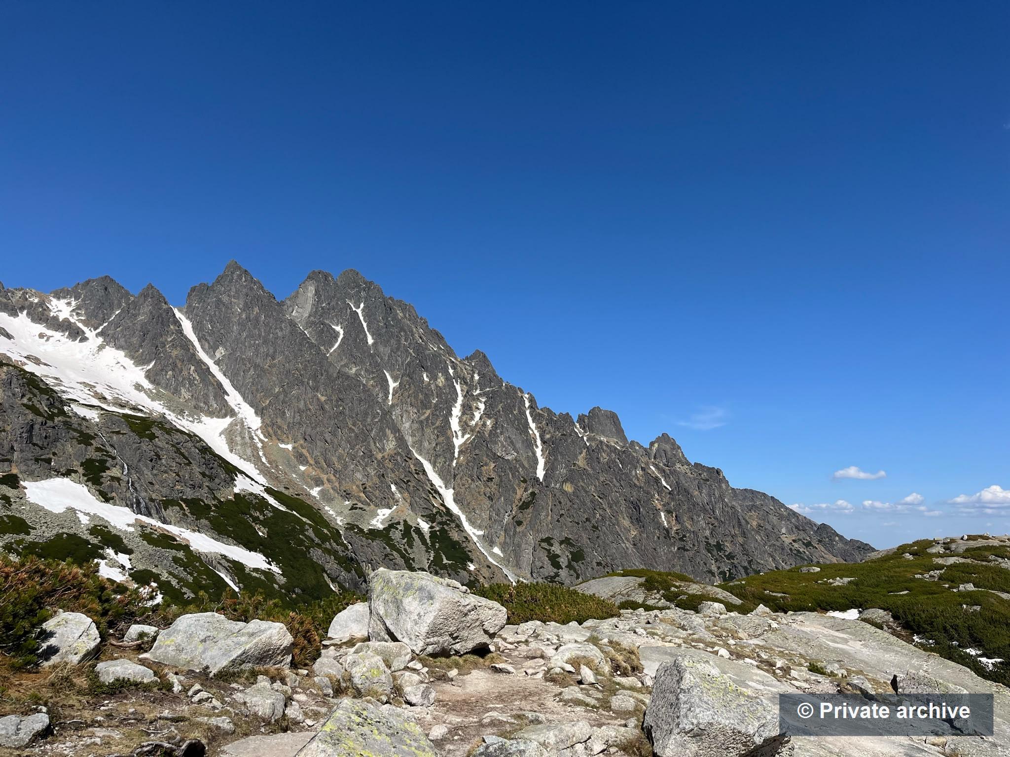 Rocky ridges in the Tatra Mountains